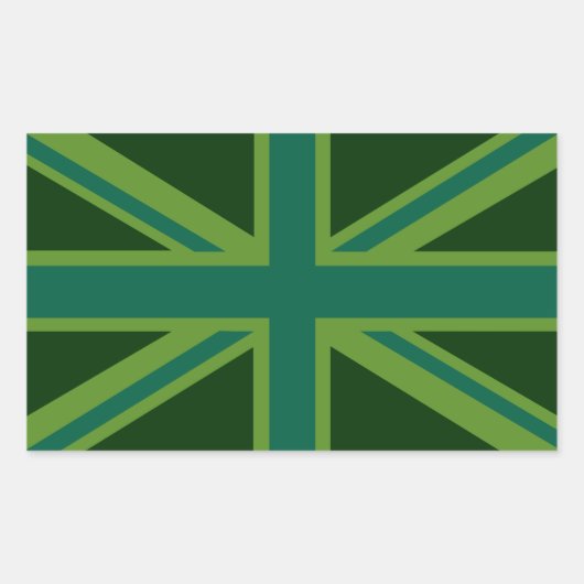 Sticker Rectangulaire Arrière - plan de style Drapeau Turquoise vert Uni (Devant)