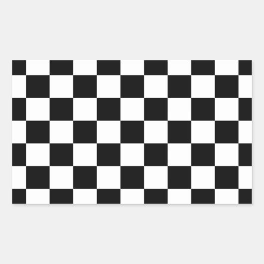 Sticker Rectangulaire Arrière - plan de tableau de bord noir et blanc (Devant)