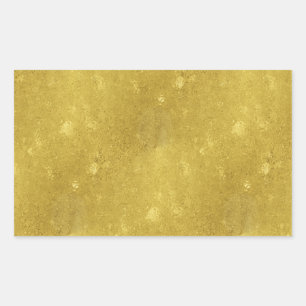 Sticker Rectangulaire Arrière - plan de texture de Faux Gold Foil Modè