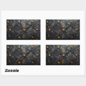 Sticker Rectangulaire Arrière - plan en acier brûlé (Feuille)