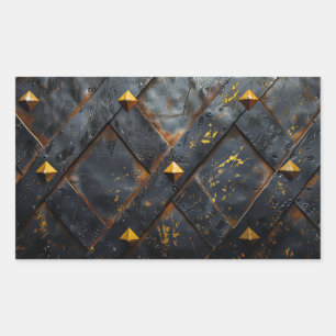 Sticker Rectangulaire Arrière - plan en acier brûlé
