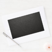 Sticker Rectangulaire Arrière - plan en cuir noir (Enveloppe)
