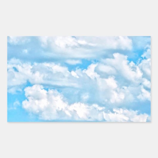 Sticker Rectangulaire Arrière - plan Festive Happy Sunny Nuages (Devant)