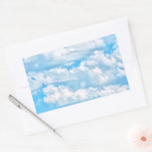 Sticker Rectangulaire Arrière - plan Festive Happy Sunny Nuages (Enveloppe)