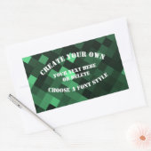 Sticker Rectangulaire Arrière-plan Gros Pixel - Vert (Enveloppe)