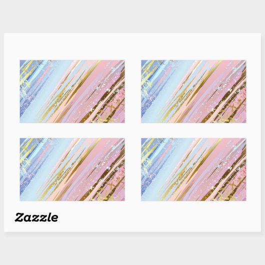 Sticker Rectangulaire Arrière - plan rose texturé (Feuille)