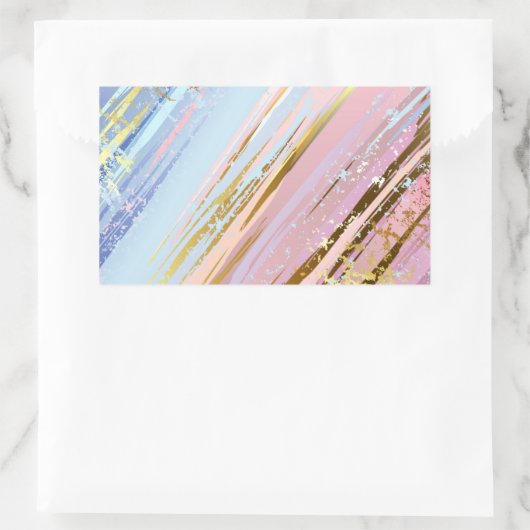 Sticker Rectangulaire Arrière - plan rose texturé (Sac)