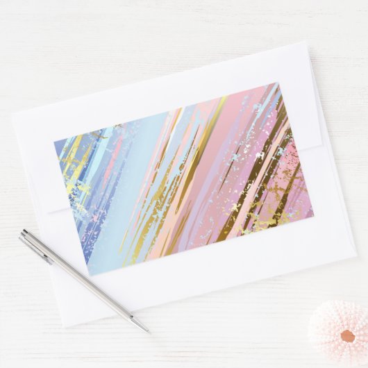 Sticker Rectangulaire Arrière - plan rose texturé (Enveloppe)