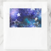 Sticker Rectangulaire Arrière - plan spatial avec étoiles (Sac)