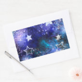 Sticker Rectangulaire Arrière - plan spatial avec étoiles (Enveloppe)