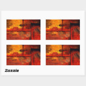 Sticker Rectangulaire Art Abstrait (Feuille)
