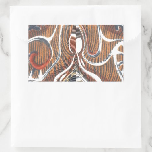 Sticker Rectangulaire Art Abstrait africain (Sac)