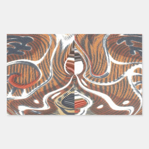Sticker Rectangulaire Art Abstrait africain