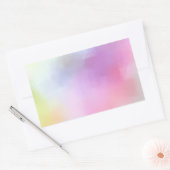 Sticker Rectangulaire Art Abstrait moderne Blanc Modèle coloré (Enveloppe)