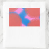 Sticker Rectangulaire art abstrait rouge rose et bleu 56789 (Sac)