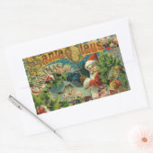 Sticker Rectangulaire Art antique du Père Noël (Enveloppe)