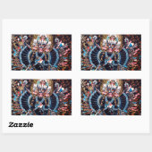 Sticker Rectangulaire Art bouddhiste tibétain (Chemckok Heruka) (Feuille)