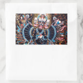 Sticker Rectangulaire Art bouddhiste tibétain (Chemckok Heruka) (Sac)