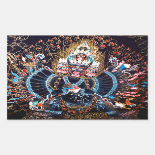 Sticker Rectangulaire Art bouddhiste tibétain (Chemckok Heruka)