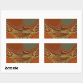 Sticker Rectangulaire Art contemporain africain Terre (Feuille)