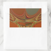 Sticker Rectangulaire Art contemporain africain Terre (Sac)