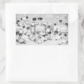 Sticker Rectangulaire Art de chat par Louis Wain 1900 (Sac)