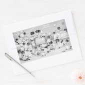 Sticker Rectangulaire Art de chat par Louis Wain 1900 (Enveloppe)
