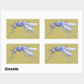 Sticker Rectangulaire Art de la pop moustique (Feuille)