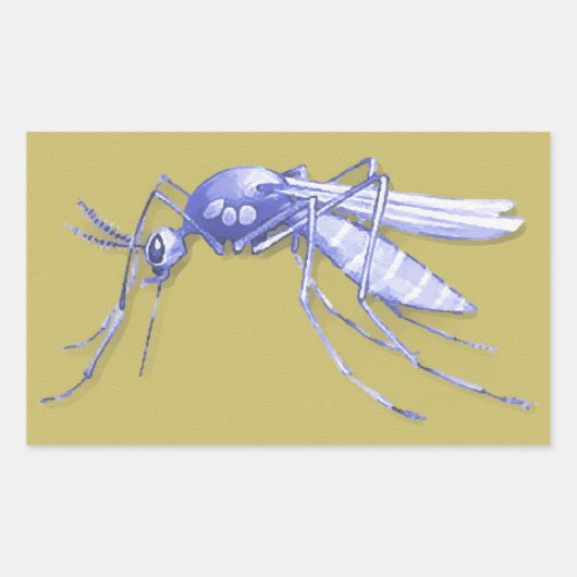Sticker Rectangulaire Art de la pop moustique (Devant)
