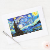 Sticker Rectangulaire Art de nuit Van Gogh Starry (Enveloppe)
