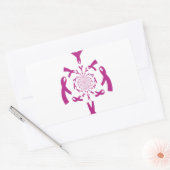 Sticker Rectangulaire Art de sensibilisation au cancer du sein Imprimer (Enveloppe)