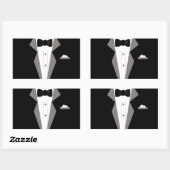Sticker Rectangulaire Art de Tuxedo (Feuille)