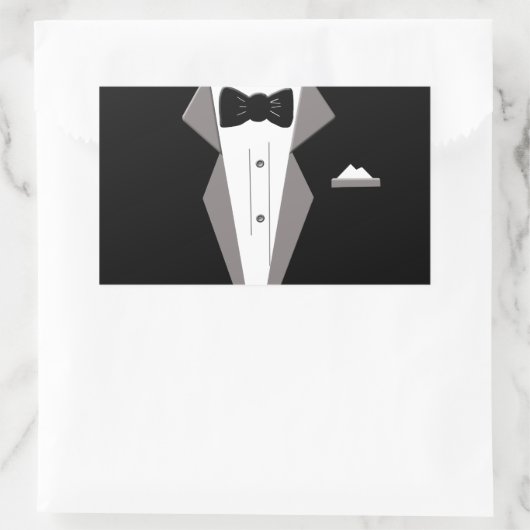 Sticker Rectangulaire Art de Tuxedo (Sac)