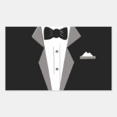 Sticker Rectangulaire Art de Tuxedo (Devant)