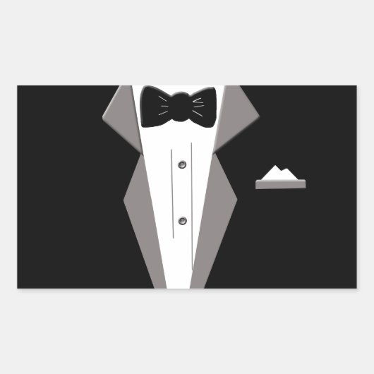 Sticker Rectangulaire Art de Tuxedo (Devant)