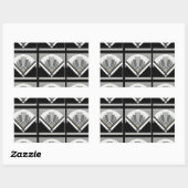 Sticker Rectangulaire Art Déco géométrique (Feuille)