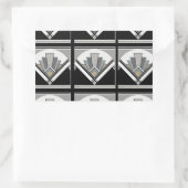 Sticker Rectangulaire Art Déco géométrique (Sac)