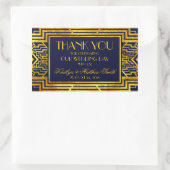 Sticker Rectangulaire Art Déco Marine Or géométrique Moderne (Sac)