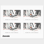 Sticker Rectangulaire Art déco vintage (Feuille)