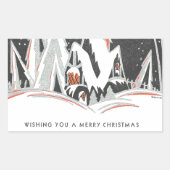 Sticker Rectangulaire Art déco vintage (Devant)