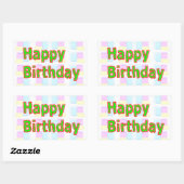 Sticker Rectangulaire Art Décoratif Joyeux JEUX ANNIVERSAIRE (Feuille)
