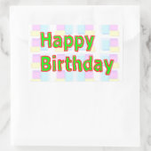 Sticker Rectangulaire Art Décoratif Joyeux JEUX ANNIVERSAIRE (Sac)