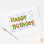 Sticker Rectangulaire Art Décoratif Joyeux JEUX ANNIVERSAIRE (Enveloppe)