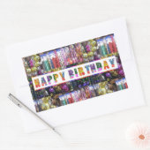 Sticker Rectangulaire Art Décoratif Joyeux JEUX ANNIVERSAIRE (Enveloppe)