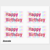 Sticker Rectangulaire Art Décoratif Joyeux JEUX ANNIVERSAIRE (Feuille)