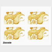 Sticker Rectangulaire Art du henné Gold Mehndi (Feuille)