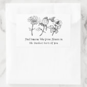 Sticker Rectangulaire Art floral inspirant (Sac)