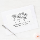 Sticker Rectangulaire Art floral inspirant (Enveloppe)
