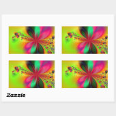 Sticker Rectangulaire Art fractal de danse de feu (Feuille)