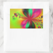 Sticker Rectangulaire Art fractal de danse de feu (Sac)